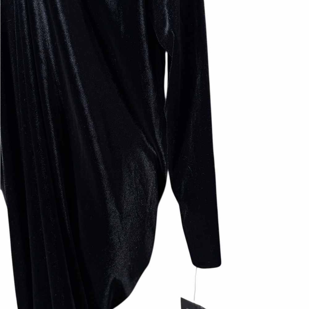 Norma Kamali Drape Back Cardigan in Black Velvet Large NEW - Picture 7 of 12